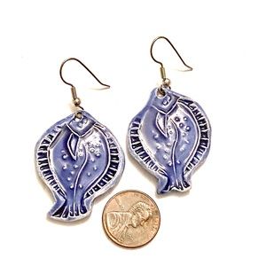 Jewelry - FISH Earrings ceramic Blue Jewelry - FISH Earrings ceramic Blue